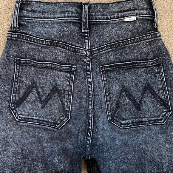 Mother The Wrapper Patch Springy Ankle Jeans in Train Wreck Size 23 - Picture 7 of 16